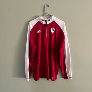 Indiana University Adidas 1/4 Quarter Zip Size XL
